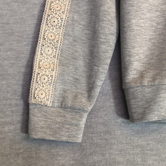 FLORA NIKROOZ  Lace Trimmed Super Soft Comfy Elevated Sweatshirt - Picture 13 of 16